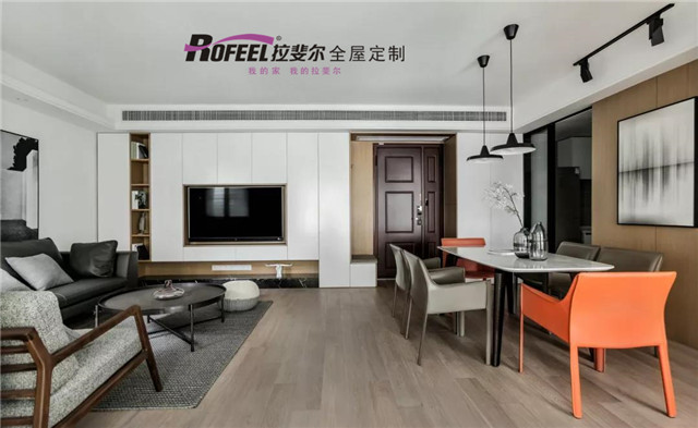 拉斐爾全屋定制|87㎡現(xiàn)代簡約風住宅，一家人居住幸福感滿滿！